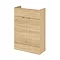 Hudson Reed 600x255mm Natural Oak Compact Vanity Unit Large Image