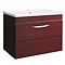Hudson Reed Memoir Wall Mounted Basin & Cabinet W605 x D390mm - Burgundy - FME003 Large Image
