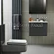 Hudson Reed Memoir Wall Mounted Basin & Cabinet W605 x D390mm - Grey - FME008 Profile Large Image