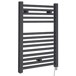 Hudson Reed 690 x 500mm Electric Only Square Heated Towel Rail - Anthracite - HL152 Large Image