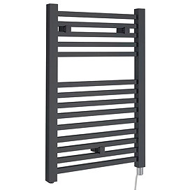 Hudson Reed 690 x 500mm Electric Only Square Heated Towel Rail - Anthracite - HL152 Large Image