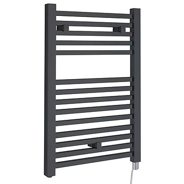 Hudson Reed 690 x 500mm Electric Square Heated Towel Rail - Anthracite - HL152  Profile Large Image
