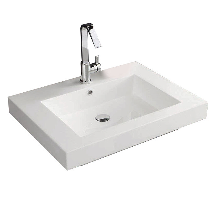 Hudson Reed 700 x 520mm Rectangular Raised Counter Top Basin - BAS033  Profile Large Image