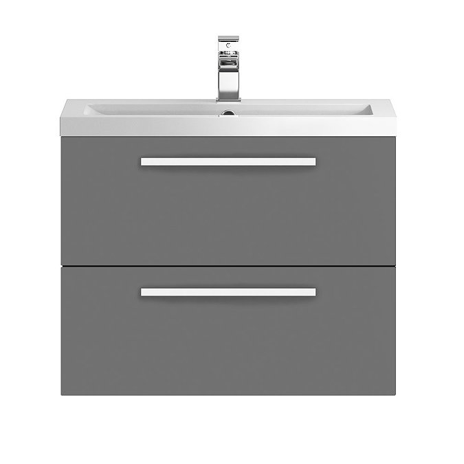 Hudson Reed 720mm Gloss Grey Modular Basin Vanity Unit Feature Large Image