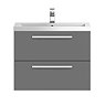 Hudson Reed 720mm Gloss Grey Modular Basin Vanity Unit  Feature Large Image