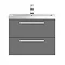 Hudson Reed 720mm Gloss Grey Modular Basin Vanity Unit Feature Large Image