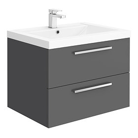 Hudson Reed 720mm Gloss Grey Modular Basin Vanity Unit Large Image