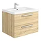 Hudson Reed 720mm Natural Oak Modular Basin Vanity Unit Large Image