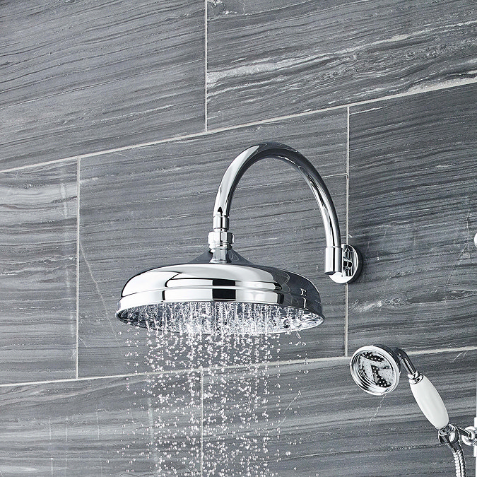 Hudson Reed 8" Apron Fixed Shower Head - Chrome