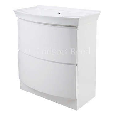 Hudson Reed Canopy Floor Standing Basin & Cabinet W800 x D475mm - White - FCA008 Profile Large Image