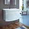 Hudson Reed Canopy Wall Mounted 1 Drawer Basin & Cabinet W800 x D475 - White - FCA010 Profile Large Image