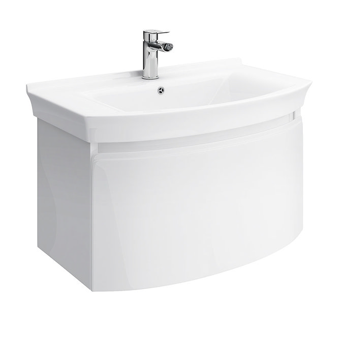 Hudson Reed Canopy Wall Mounted 1 Drawer Basin & Cabinet W800 x D475 - White - FCA010 Large Image