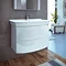 Hudson Reed Canopy Wall Mounted 2 Drawer Basin & Cabinet W800 x D475mm - White - FCA009 Profile Large Image
