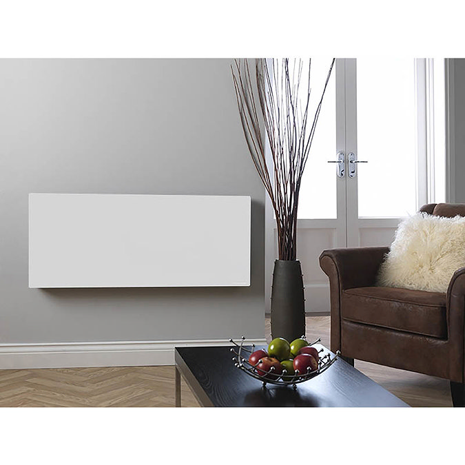 Hudson Reed 900 Watt Infrared Heating Panel H600 x W550mm - White Glass - INF002 In Bathroom Large