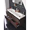 Hudson Reed Ambit Double Basin & Cabinet - Oak Finish W1200 x D380mm - FAM002 Profile Large Image