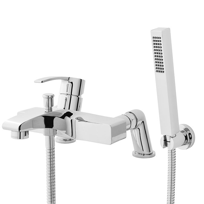 Hudson Reed - Anson Wall or Deck Mounted Bath Shower Mixer with Shower Kit - TSN304 Large Image