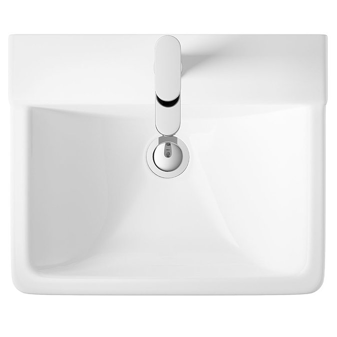Hudson Reed Arlo 550mm 1TH Basin + Semi Pedestal Feature Large Image