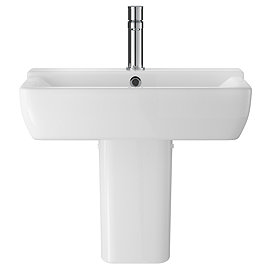 Hudson Reed Arlo 550mm 1TH Basin + Semi Pedestal Large Image