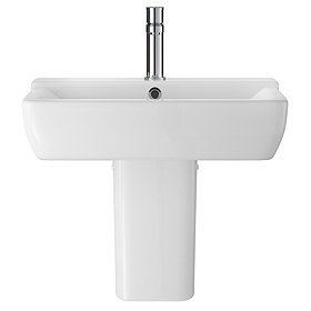 Hudson Reed Arlo 550mm 1TH Basin + Semi Pedestal Large Image