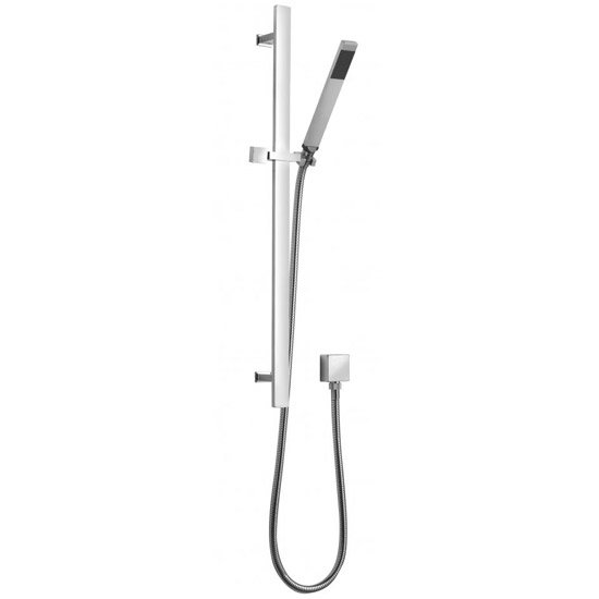 Hudson Reed Art Twin Concealed Thermostatic Shower Valve w/ Rectangular Slider Rail Kit Profile Larg