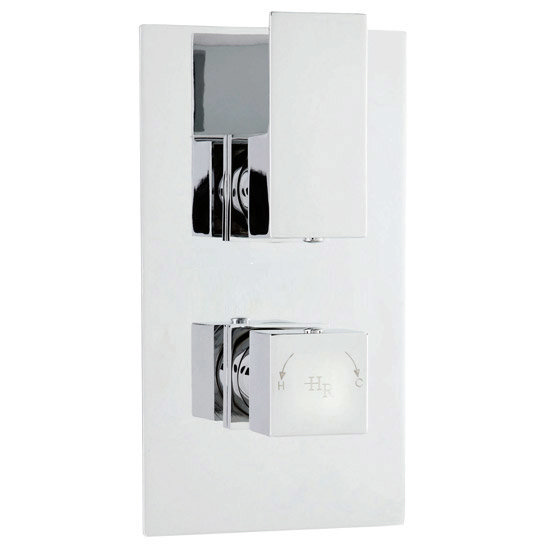 Aspire Twin Concealed Thermostatic Shower Valve - Chrome Large Image