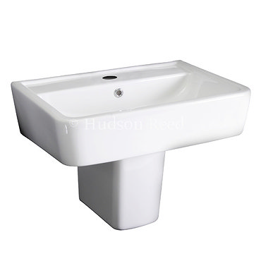 Hudson Reed - Bainbridge 600 Basin 1TH & Semi Pedestal - CBA001 Profile Large Image