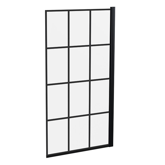 Hudson Reed Black Framed Square Bath Screen - NSSQBF  Profile Large Image