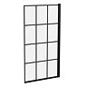 Hudson Reed Black Framed Square Bath Screen - NSSQBF  Profile Large Image
