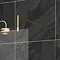 Hudson Reed Brushed Brass Square Fixed Wet Room Support Arm for 8mm Glass Large Image