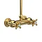 Hudson Reed Brushed Brass Thermostatic Shower Valve with Rigid Riser & Fixed Head - A8118  Feature L