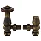 Hudson Reed Camden Antique Brass Angled Thermostatic Valve - RV201 Large Image