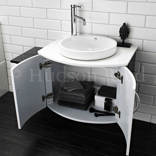 Hudson Reed Carbon Basin & Cabinet - Black & White - Left/Right hand option Profile Large Image