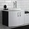 Hudson Reed Carbon Basin & Cabinet - Black & White - Left/Right hand option Large Image