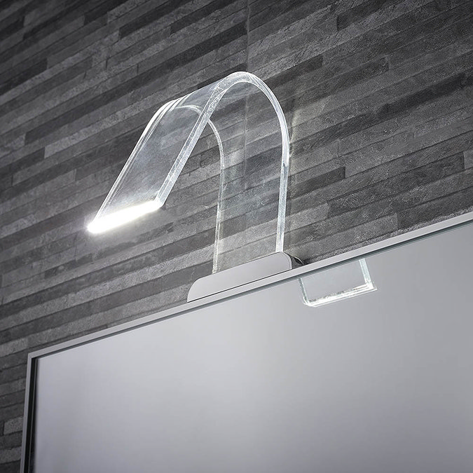 Sensio Cascade Curved Acrylic LED Over Mirror Light  Feature Large Image