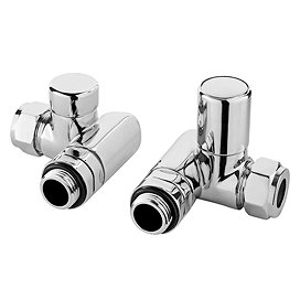 Hudson Reed Chrome Corner Dual Fuel Radiator Valve Pack - HT309 Large Image