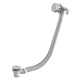 Hudson Reed Chrome Freeflow Bath Filler with Pop-up Waste & Overflow