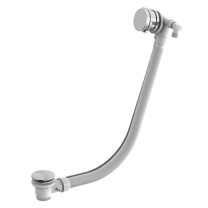 Hudson Reed Chrome Freeflow Bath Filler with Pop-up Waste & Overflow
