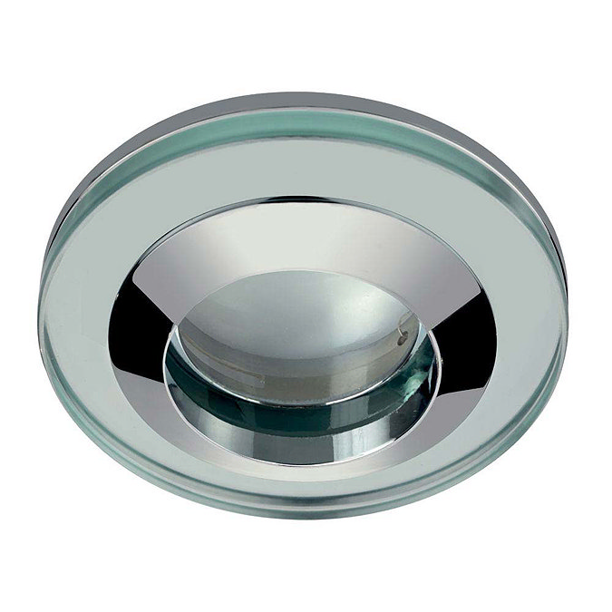 Hudson Reed Chrome Round Glass Shower Light Fitting - SE380010 Large Image