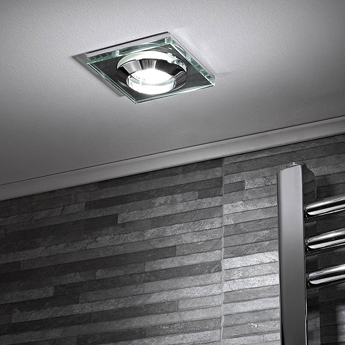 Sensio Fawn Square Glass Shower Light - SE381010 Feature Large Image