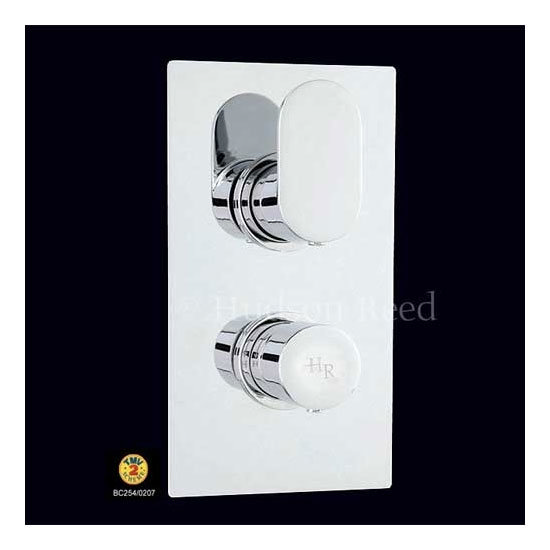 Hudson Reed - Cloud 9 Twin Concealed Vlave with 8" Fixed Tec Showerhead Profile Large Image