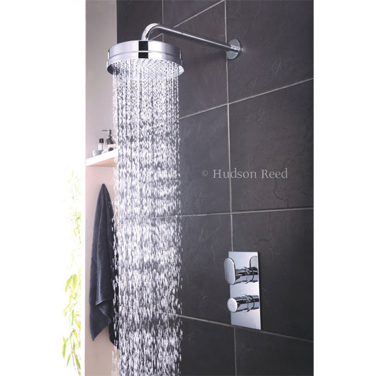 Hudson Reed - Cloud 9 Twin Concealed Vlave with 8" Fixed Tec Showerhead Large Image