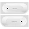 Hudson Reed Dahlia 1700 Eternalite Back To Wall Corner Bath + Panel Profile Large Image