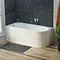 Hudson Reed Dahlia 1700 Eternalite Back To Wall Corner Bath + Panel Large Image