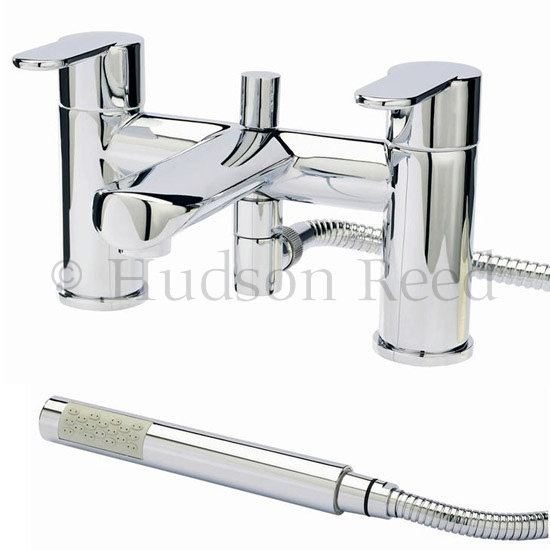 Hudson Reed Dias Bath Shower Mixer with Shower Kit - Chrome - DIA304 Large Image
