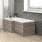 Hudson Reed Driftwood 700 Square Shower Bath End Panel - OFF279  Profile Large Image