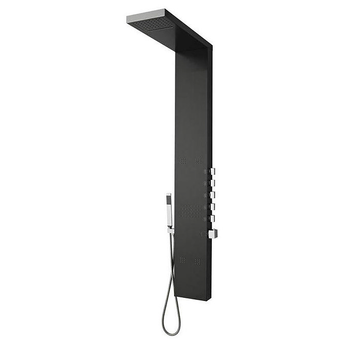 Hudson Reed - Dusk Thermostatic Shower Panel - Gun Metal - AS344  In Bathroom Large Image