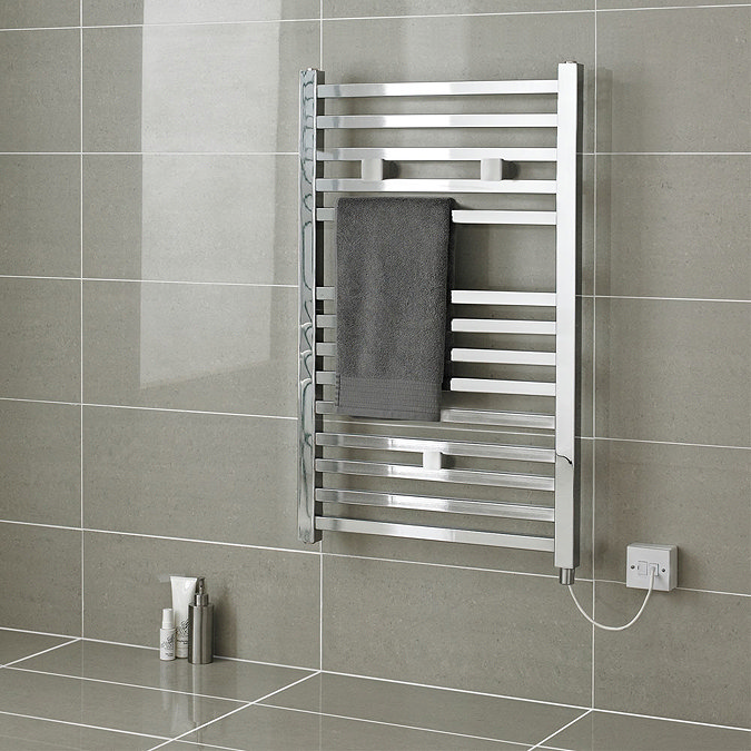 Hudson Reed Electric Only Square Heated Towel Rail - Chrome - HL150  Profile Large Image