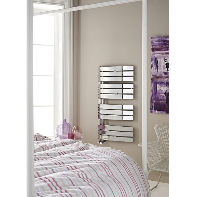 Hudson Reed Elgin Designer Radiator 1080 x 550mm - Chrome - HL336 Profile Large Image