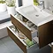 Hudson Reed - Erin Textured Oak Basin & Cabinet W800 x D480mm - FEN003 Profile Large Image