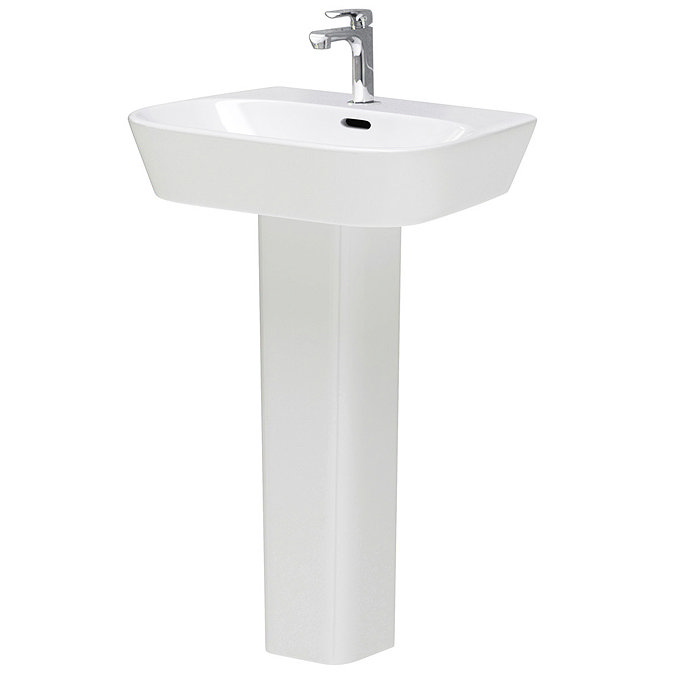 Hudson Reed - Farnham 4 Piece Wall Hung Bathroom Suite - Wall hung toilet & 1TH Basin with Pedestal 